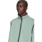 LHomme Rouge Green Zip-Up Shirt