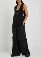 Rick Owens V-neck Cashmere and Wool-blend Tank top Black