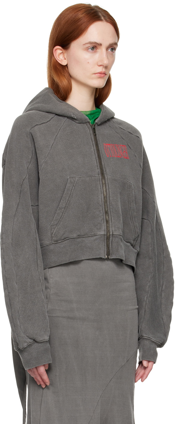 Ottolinger Gray Multiline Hoodie Ottolinger