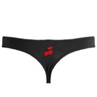 Fruity Booty Women's Commando Thong in Black