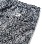 Hartford - Slim-Fit Mid-Length Paisley-Print Swim Shorts - Gray