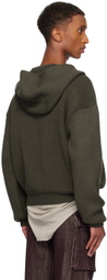Isa Boulder SSENSE Exclusive Green Stripe Vector Hoodie