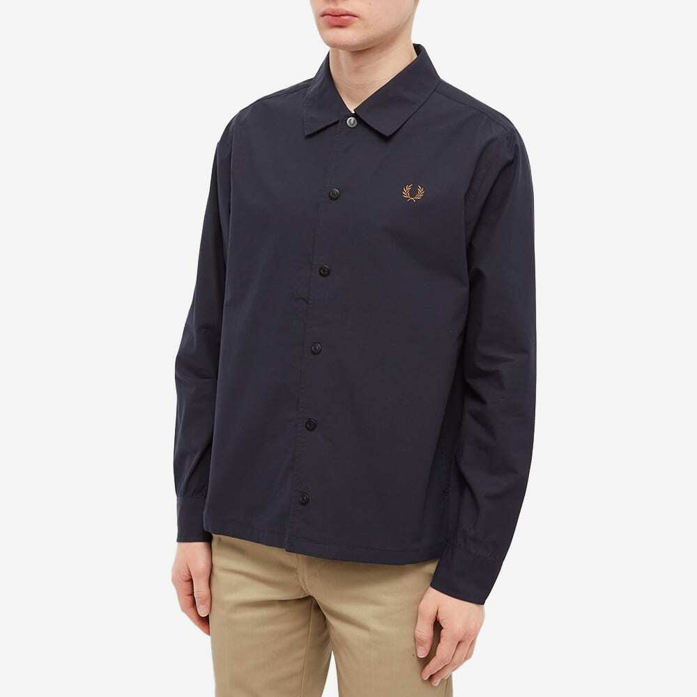 Fred Perry Men's Lightweight Overshirt in Navy Fred Perry