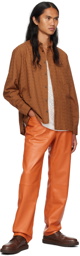 CMMN SWDN Orange Billy Leather Pants