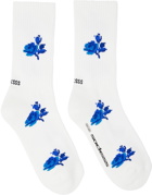 SOCKSSS Two-Pack Black & White Blue Rosebush Socks