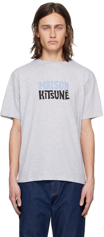 Photo: Maison Kitsuné Gray Surf Club T-Shirt