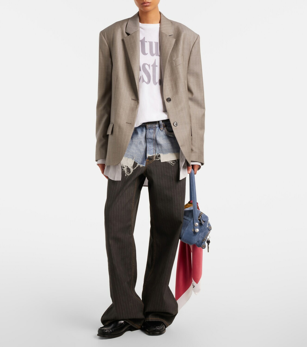 Acne Studios Striped wool jacket