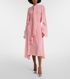 Stella McCartney Tie-neck silk midi dress