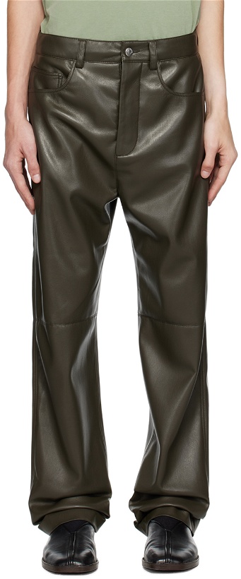 Photo: Nanushka Gray Aric Vegan Leather Pants