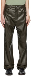Nanushka Gray Aric Vegan Leather Pants