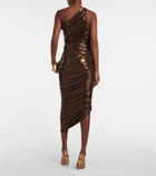 Norma Kamali Diana one-shoulder ruched gown