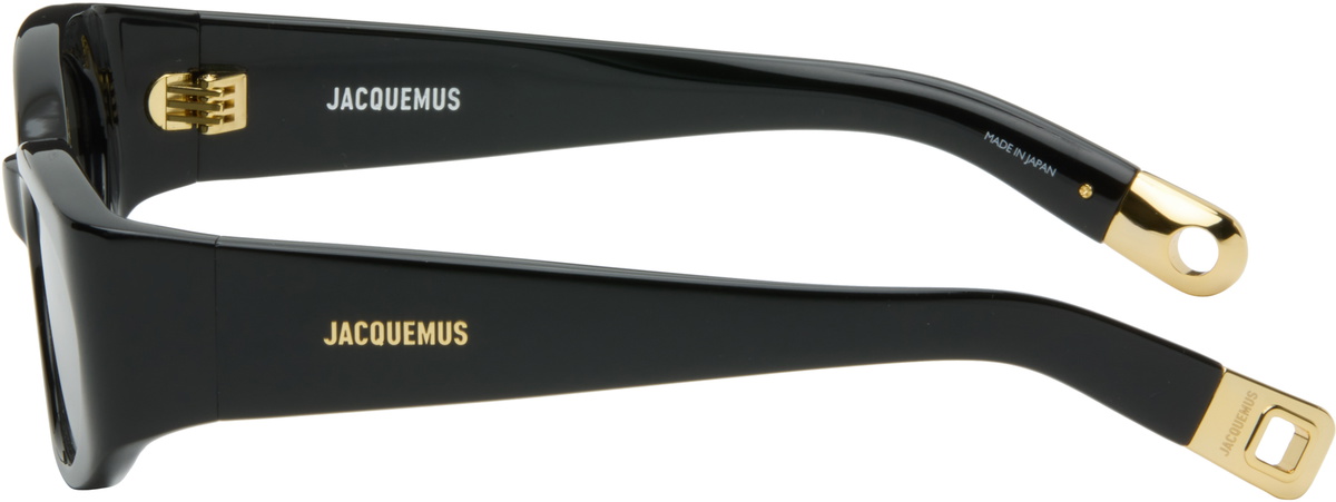 JACQUEMUS Black 'The Ovalo' Sunglasses