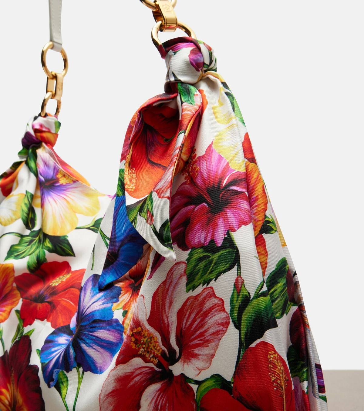 Dolce&Gabbana Medium floral satin tote bag