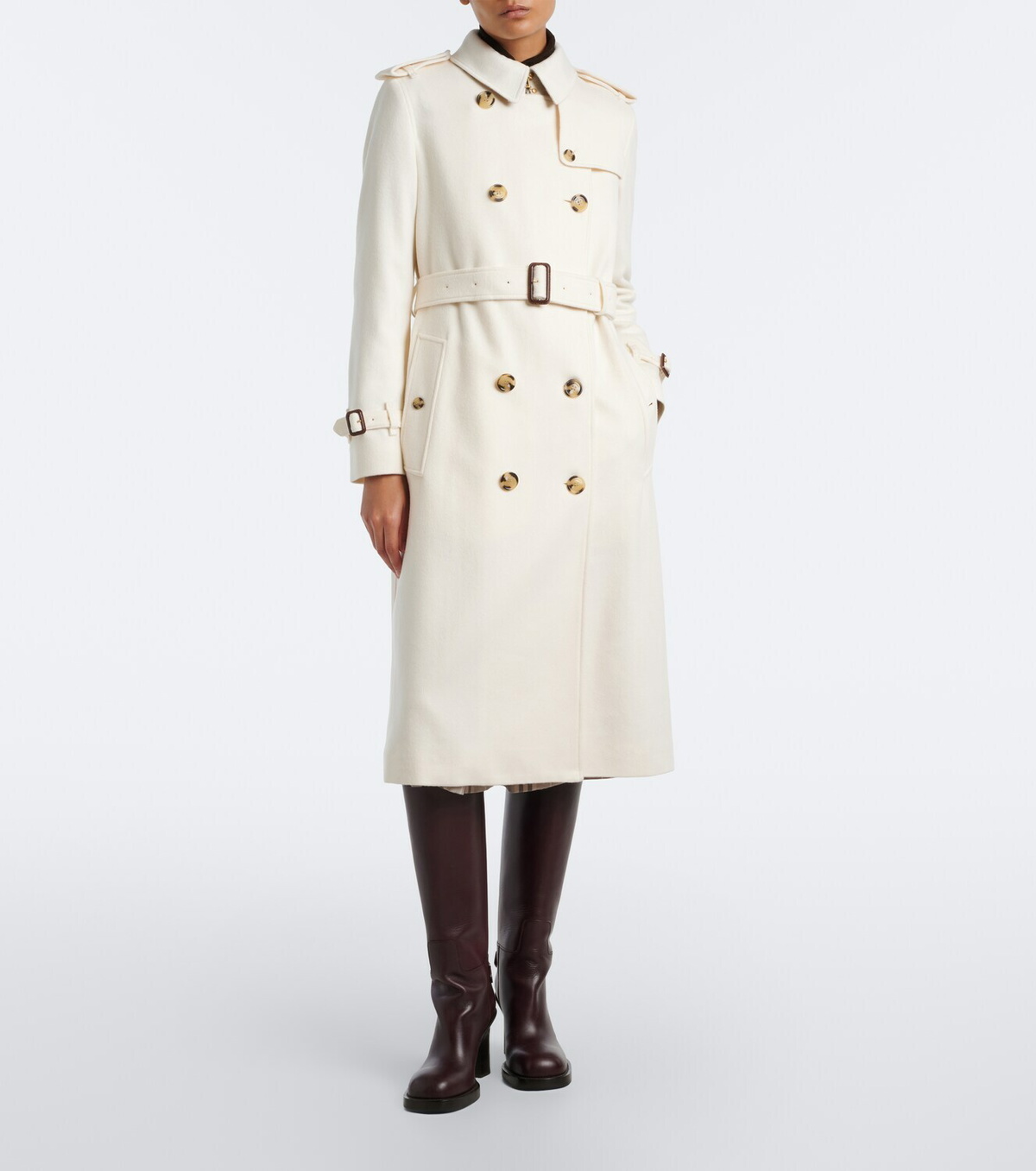 Burberry Double-breasted cashmere trench coat