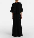 Max Mara Elegante caped cady gown
