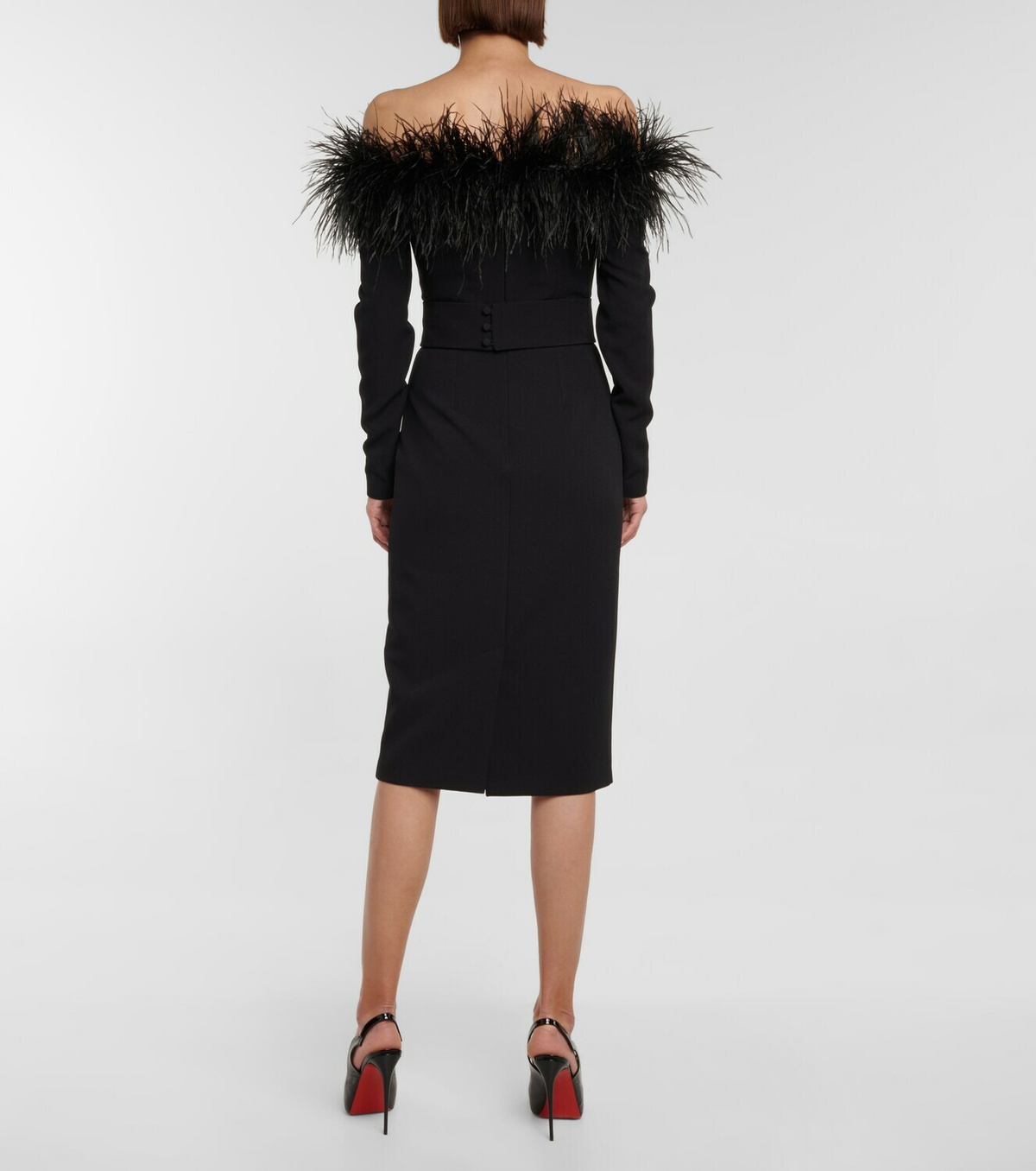 knee length dresses for ladies Victory Lilac One Shoulder Midi Dress With Feather Trim  Club L London