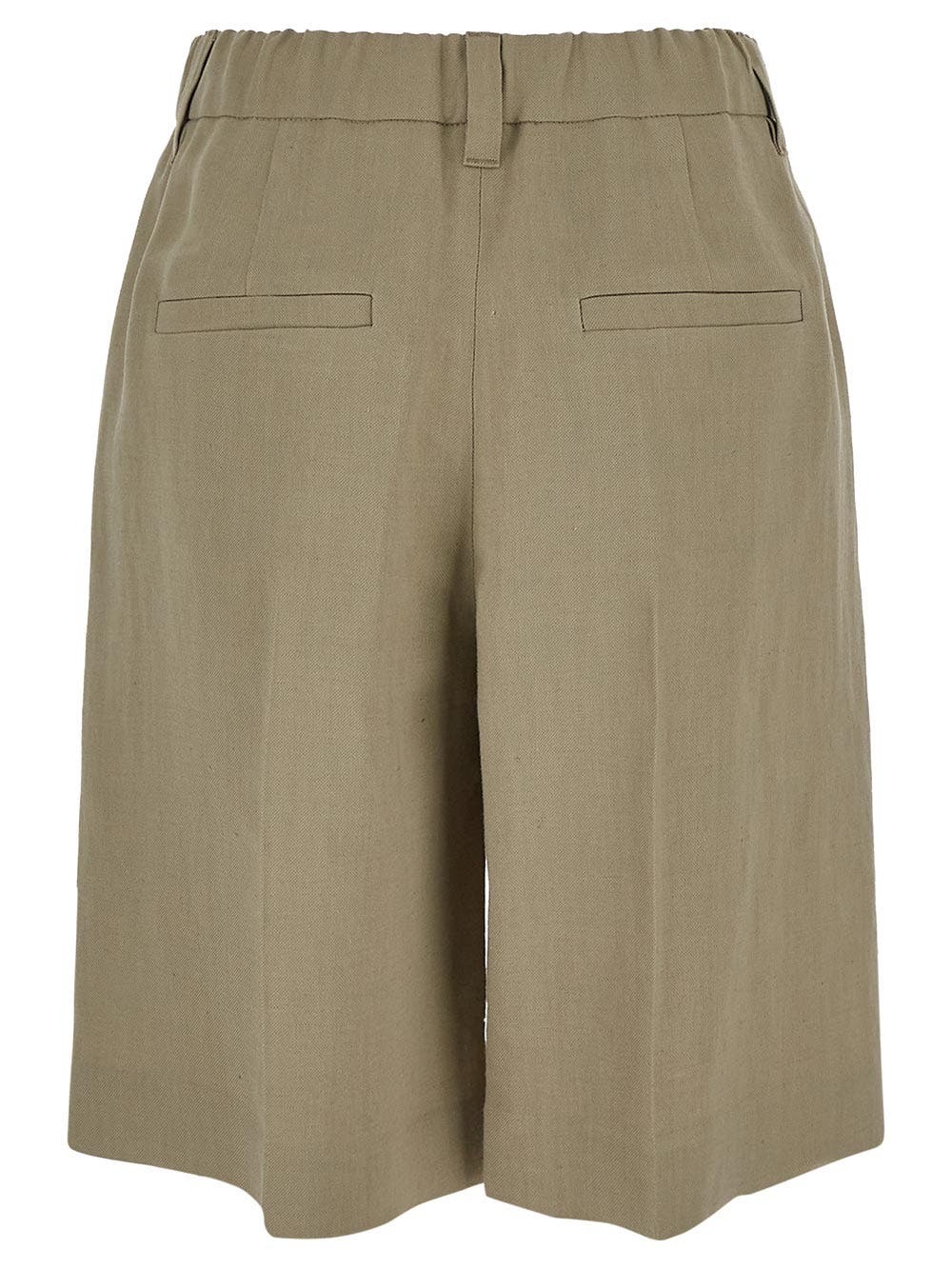 Bermuda Femme Brunello Cucinelli - Taille IT42 (environ 38 FR), Couleur Beige, Neuf Avec étiquettes