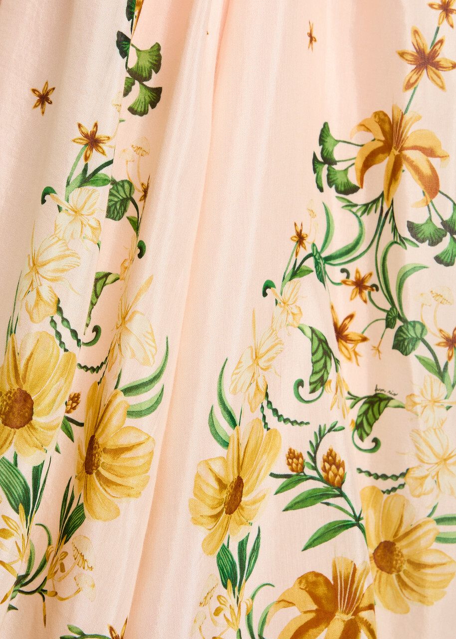 Farm Rio Botanical Beauty Floral Cotton-blend Midi Dress Pink