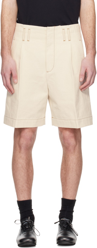 Photo: Lanvin Off-White High-Waisted Shorts