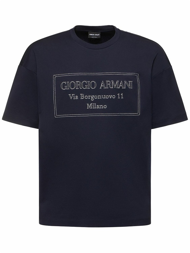 Photo: GIORGIO ARMANI - Logo Jersey T-shirt