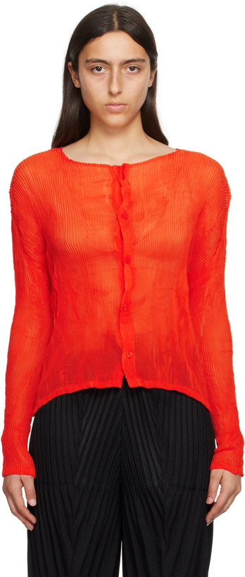 Photo: ISSEY MIYAKE Orange Twist 1 Cardigan