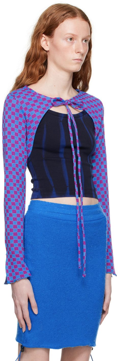 KkCo Blue & Purple Cowrie Cardigan