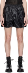 SAPIO Black Button-Fly Shorts