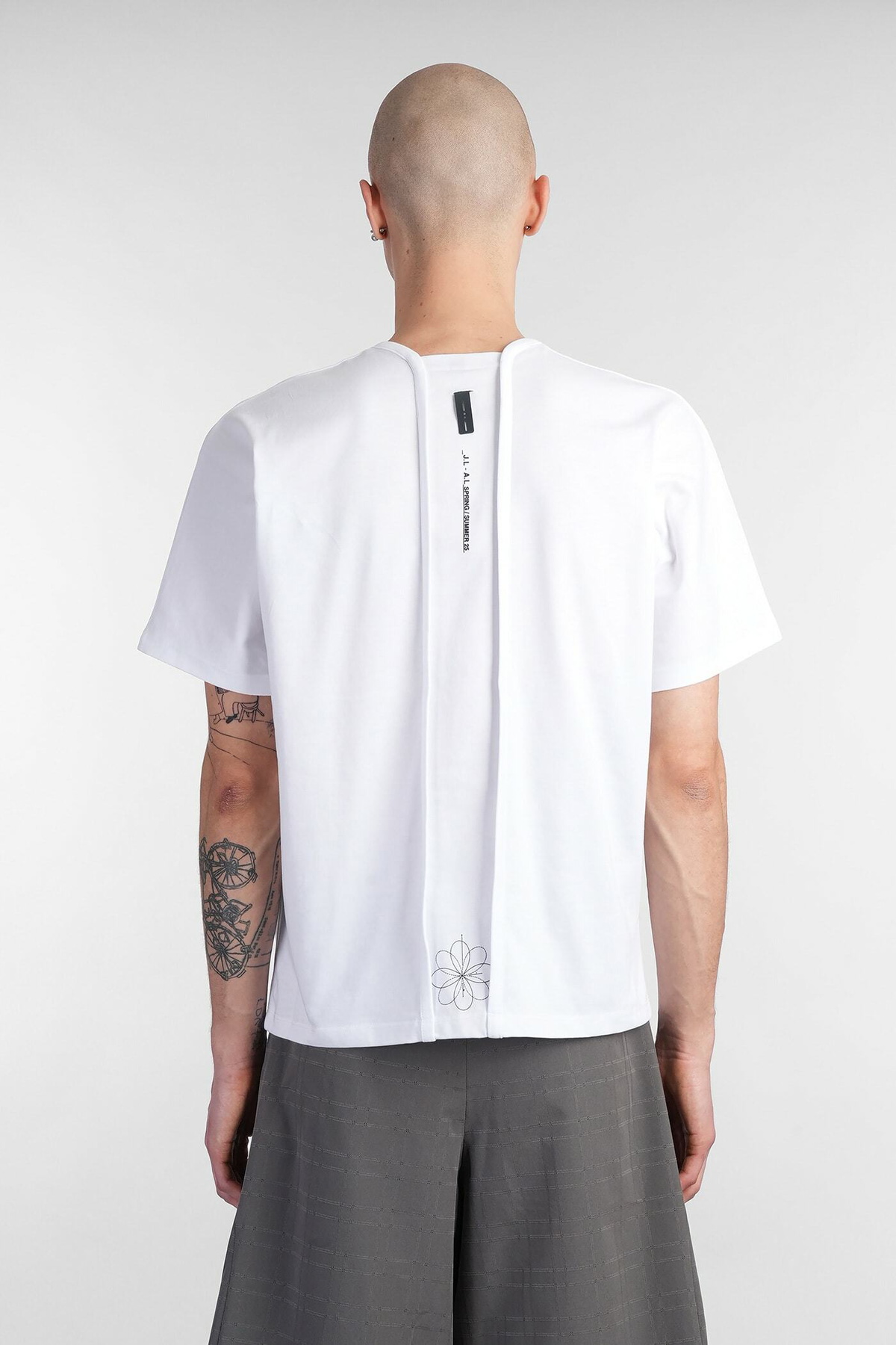 J.L-A.L Dalma Shortsleeve T-shirt In White Cotton J.L - A.L