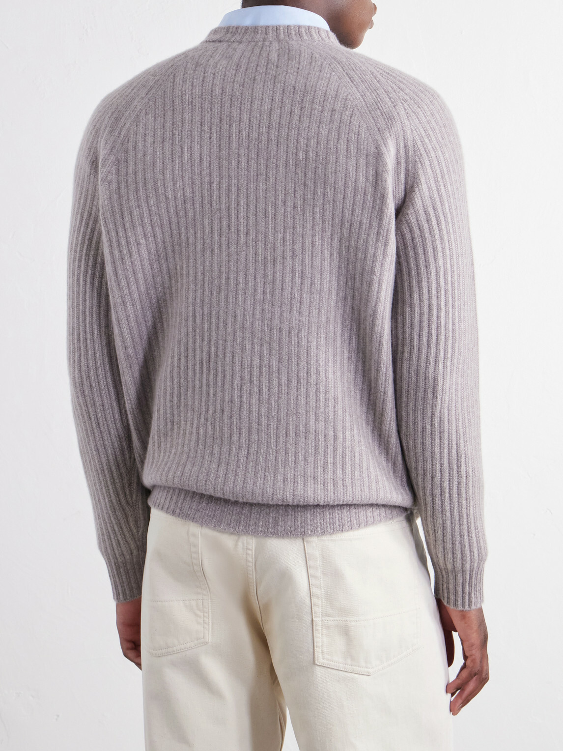 Mr P. - Ribbed Cashmere Sweater - Gray