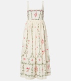 Agua by Agua Bendita Barbara floral cotton midi dress
