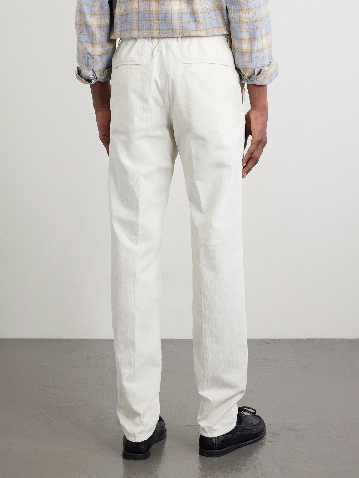 Slowear - Straight-Leg Cotton-Corduroy Trousers - White