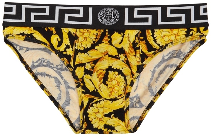Photo: Versace Underwear Black Barocco Print Briefs