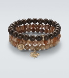 Sydney Evan 14kt gold set of 3 bracelets with diamonds and gemstones