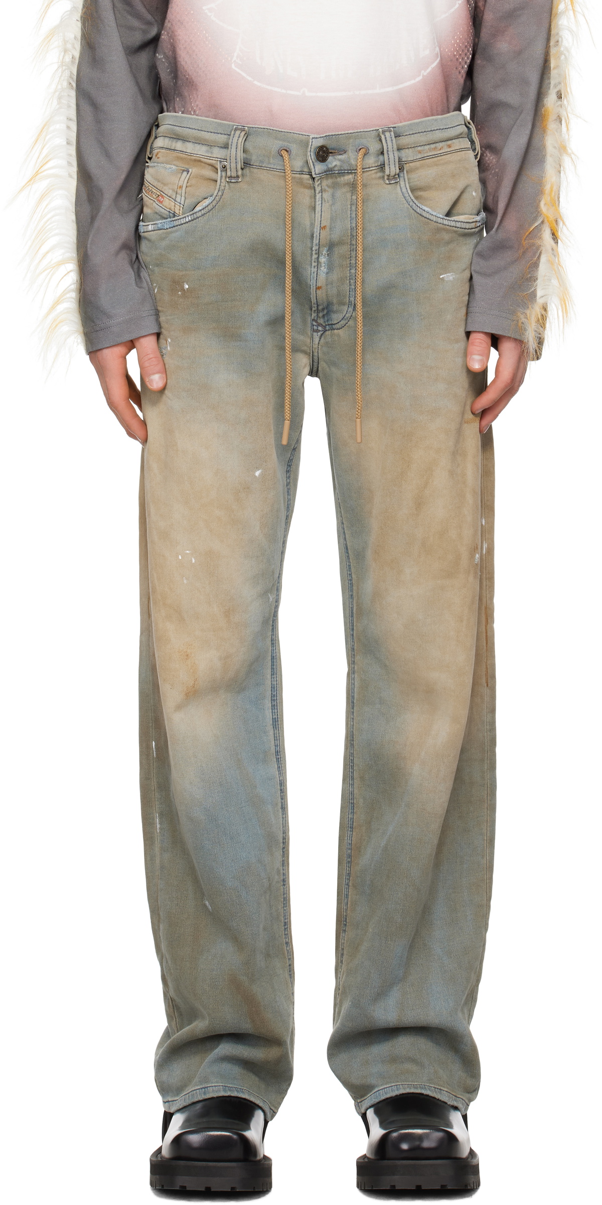 Diesel Blue Relaxed D-Reel Denim Joggjeans 068ql Jeans Diesel