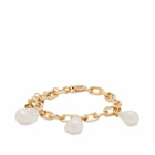 Rejina Pyo Women's Trio Chain Bracelet in Glass Pearl Gold