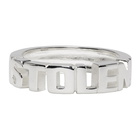 Stolen Girlfriends Club Silver Mini Logo Block Ring