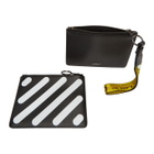 Off-White Black Diagonal Double Flat Pouch