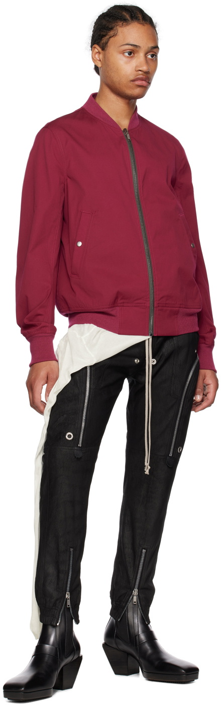 Rick Owens Burgundy Flight Reversible Bomber Jacket Rick Owens