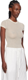 Paris Georgia Off-White Elemental Sheer Baby T-shirt