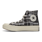 Converse Black and White Twisted Prep Chuck 70 High Sneakers