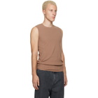 Jil Sander Tan Ribbed Tank Top
