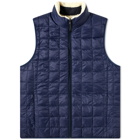 Taion Men's Reversible Fleece Down Vest in Navy/Ivory