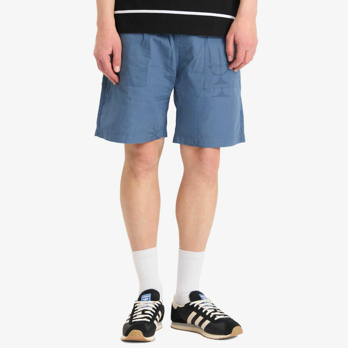 Service Works Men's Poplin Printed Chef Shorts in Slate