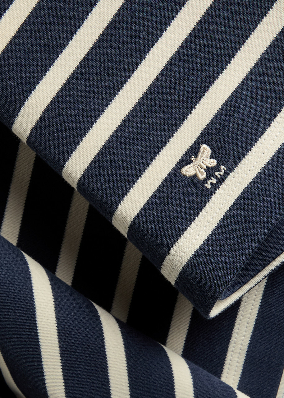 Weekend Max Mara Campale Striped Cotton-jersey top Navy