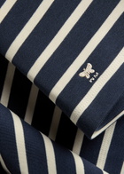Weekend Max Mara Campale Striped Cotton-jersey top Navy