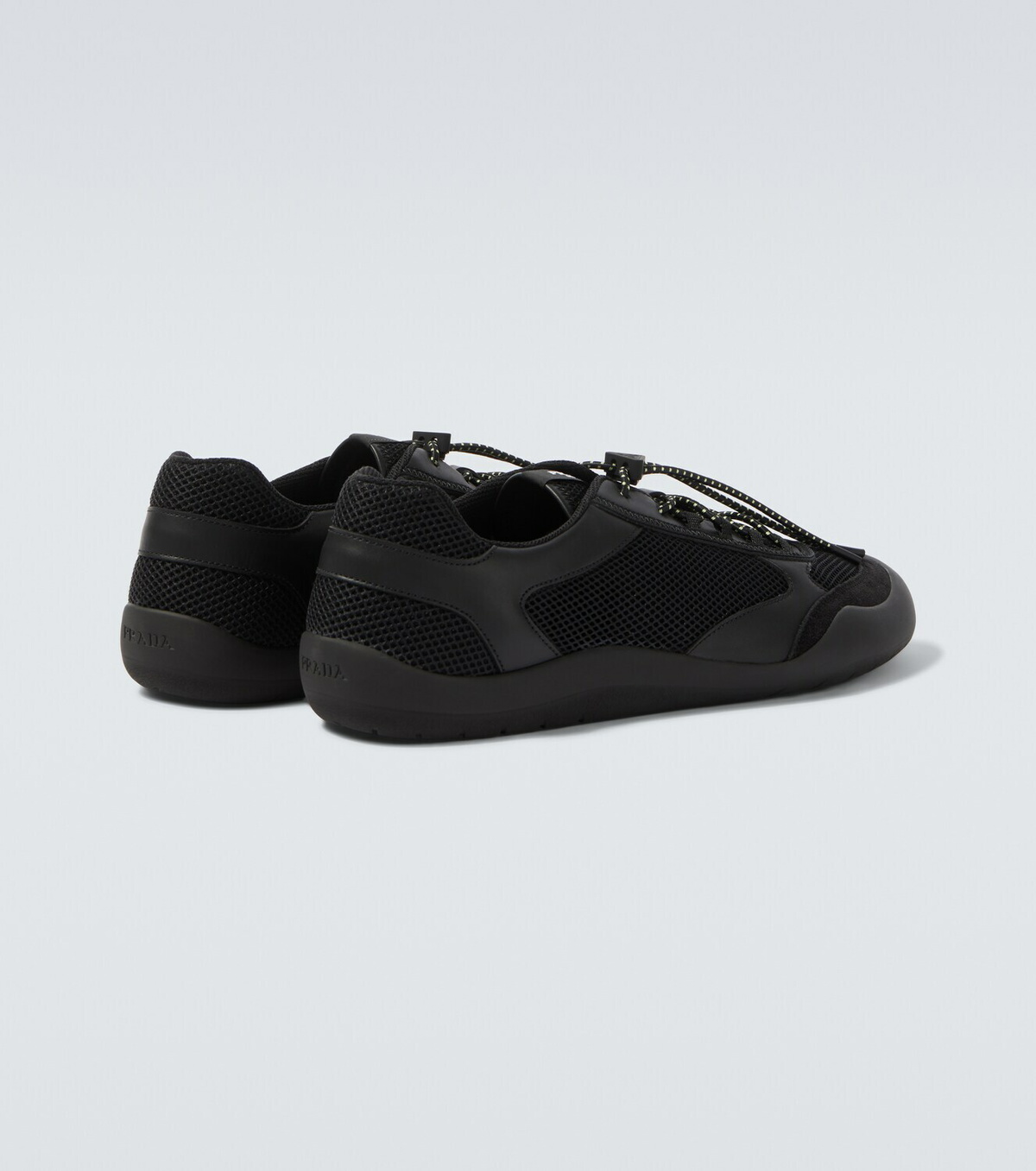 Prada Speedrock leather-trimmed sneakers