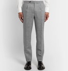 De Petrillo - Mergellina Slim-Fit Mélange Linen Suit Trousers - Gray