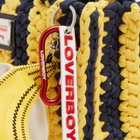 Charles Jeffrey Loverboy Women's Knitted Bucket Bag in Navy/Yellow 
