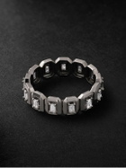 SHAY - Bezel & Beyond 18-Karat Blackened Gold Diamond Ring - Black