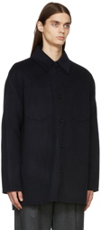 Acne Studios Navy Wool Shirt Jacket